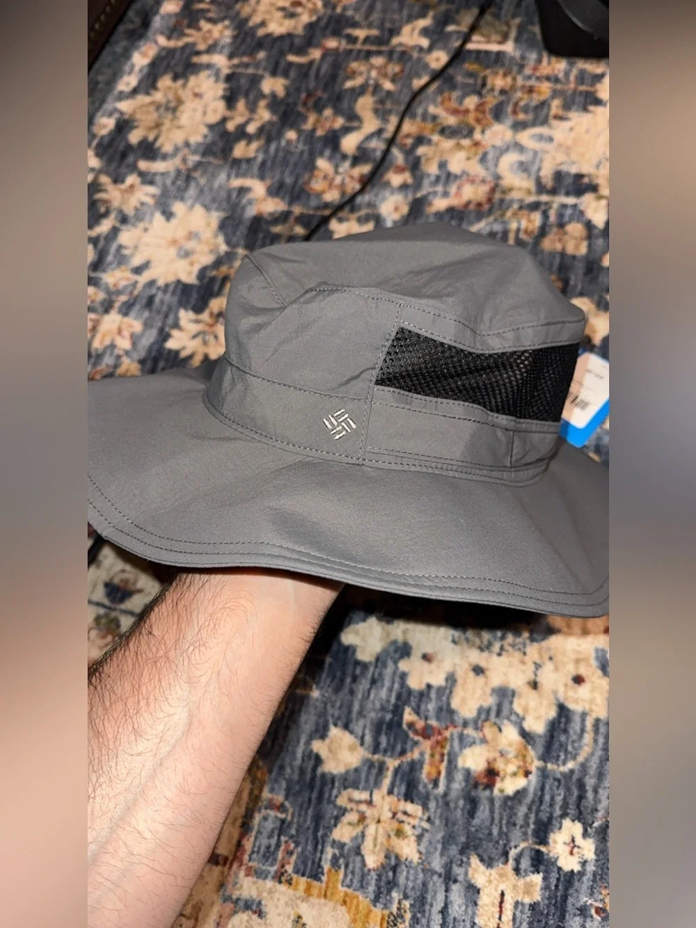 NWT Columbia Gray Outdoor Bucket Sun Hat with Mesh Vent Unisex One Size